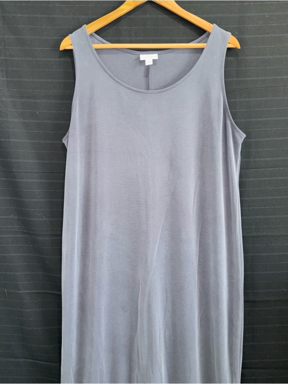 J Jill Pure Jill Sleeveless Gray Maxi Dress Womens L Comfort Travel Summer